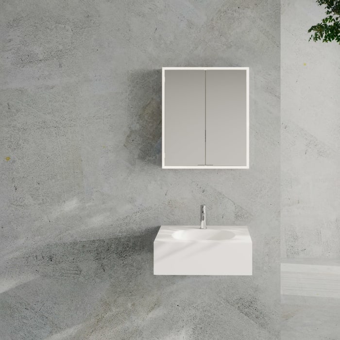 Kronenbach Cube 2.0 Spiegelschrank 60 cm, Aufputz, 2-türig