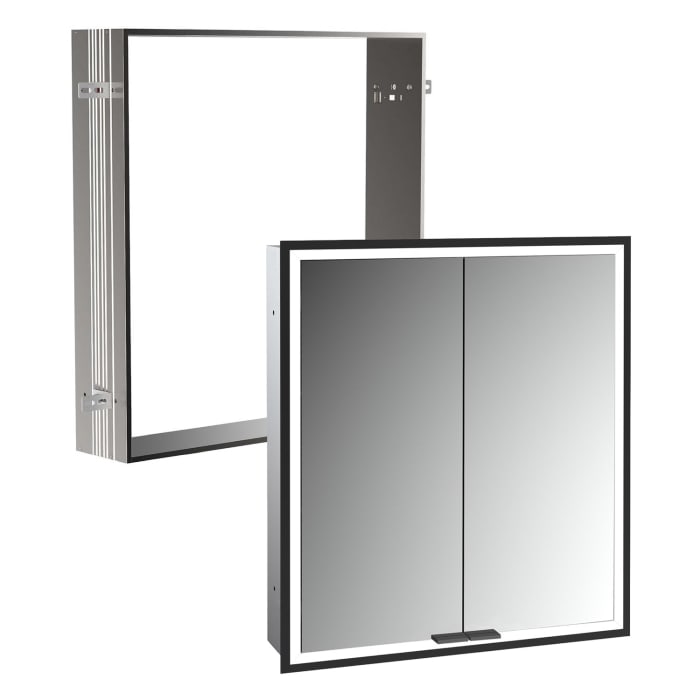Kronenbach Cube 2.0 Spiegelschrank 60 cm mit Einbaurahmen, 2-türig