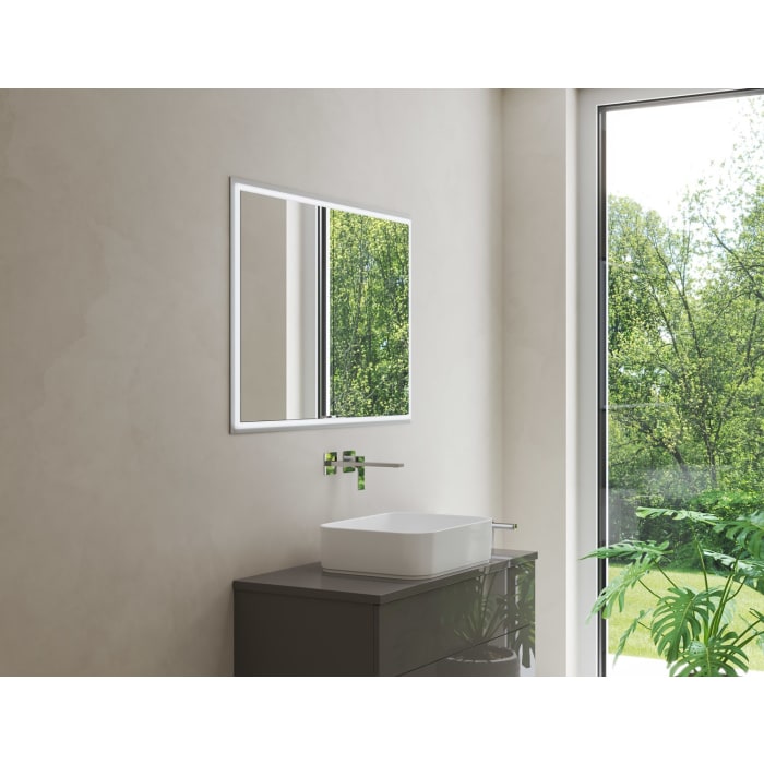 Kronenbach Cube 2.0 Spiegelschrank 80 cm mit Einbaurahmen, 2-türig