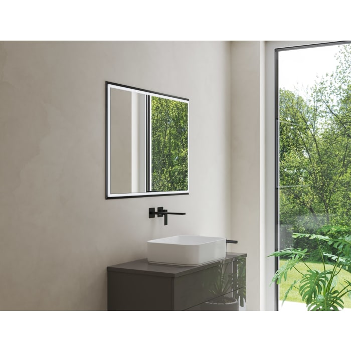 Kronenbach Cube 2.0 Spiegelschrank 80 cm mit Einbaurahmen, 2-türig