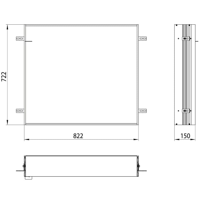 Kronenbach Cube 2.0 Spiegelschrank 80 cm mit Einbaurahmen, 2-türig