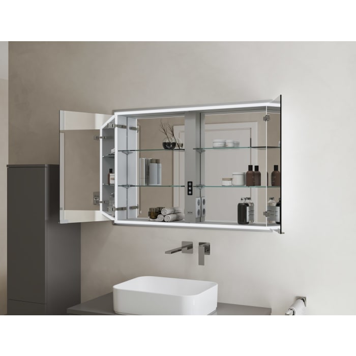 Kronenbach Cube 2.0 Spiegelschrank 80 cm, Unterputz, 2-türig