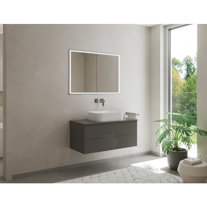 Kronenbach Cube 2.0 Spiegelschrank 80 cm, Unterputz, 2-türig