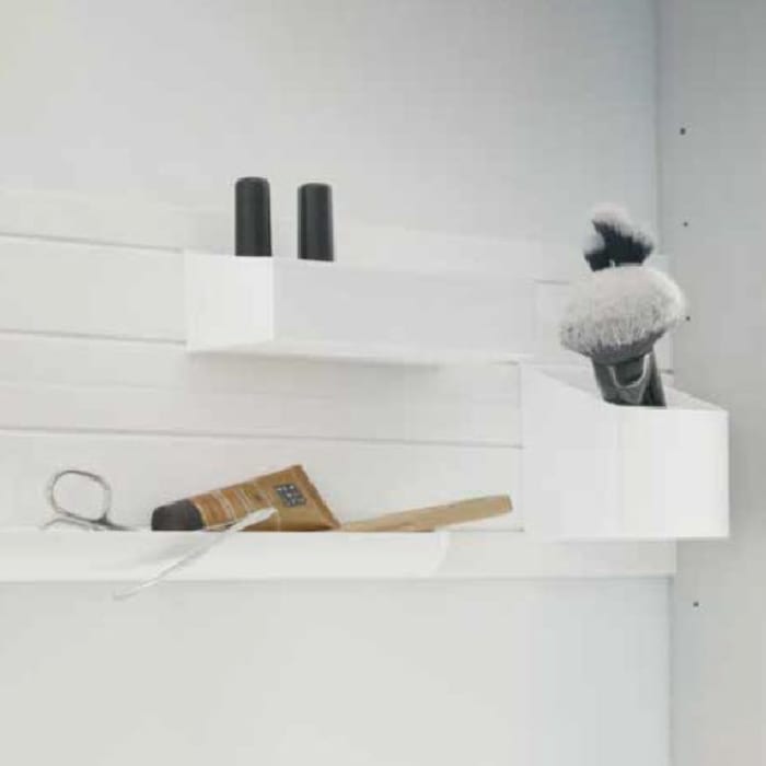 Kronenbach Cube Ordnungssystem für Spiegelschrank 130 cm mit 3 Drehtüren