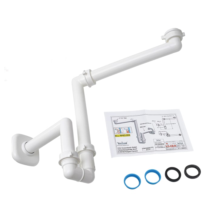 Kronenbach Waschtisch- und Möbel Raumsparsiphon 1 1/4
