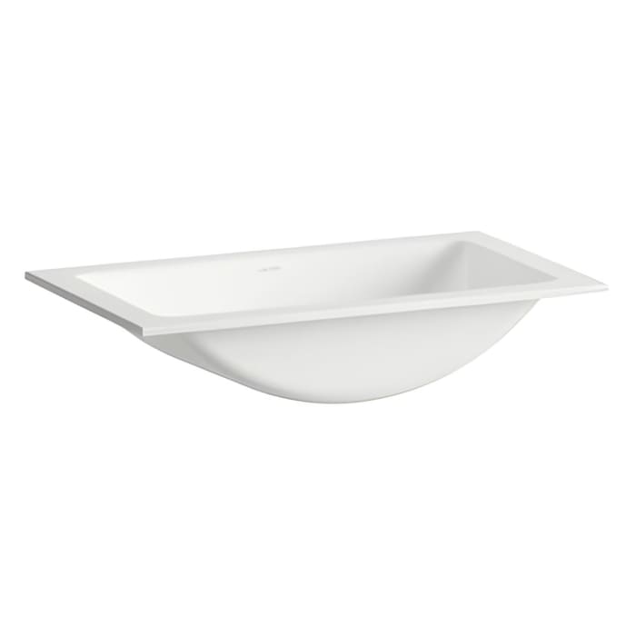 LAUFEN CLASSICS Einbau-Waschtisch, von oben, 58,5 x 34,7 cm, ohne Armaturenbank