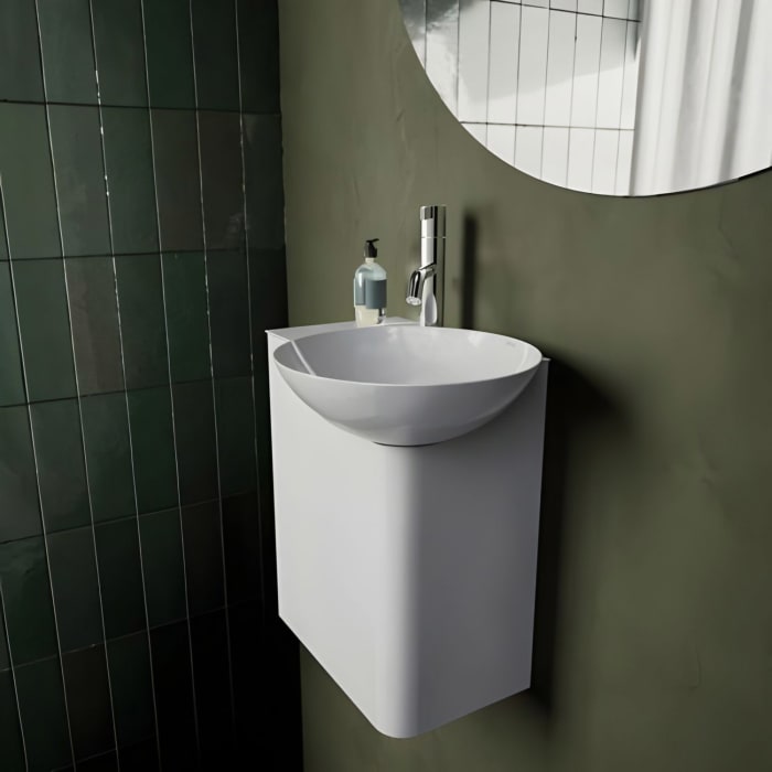LAUFEN INSERT Waschplatz 48,5 x 31,7cm, 1 Hahnloch, Becken rechts
