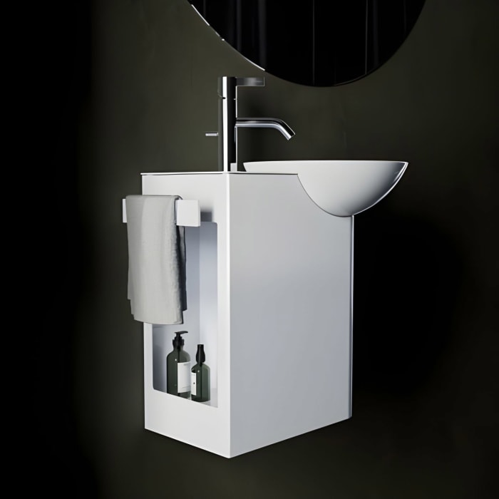 LAUFEN INSERT Waschplatz 48,5 x 31,7cm, 1 Hahnloch, Becken rechts