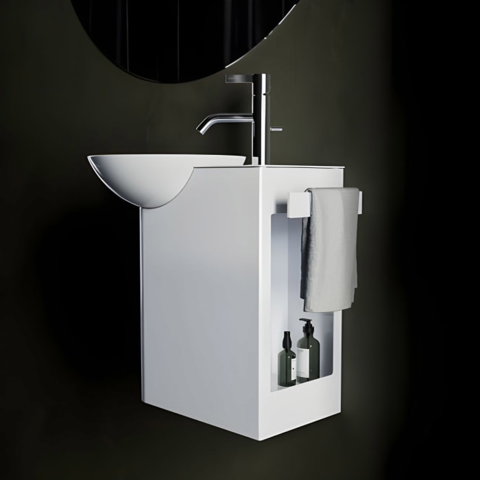 LAUFEN INSERT Waschplatz 48,5 x 31,7cm, 1 Hahnloch, Becken links