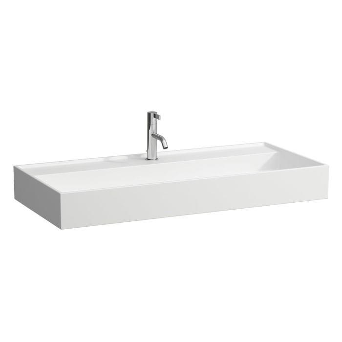 LAUFEN Kartell Aufsatzwaschtisch 100 x 46 cm, mit 1 Hahnloch, ohne Überlauf