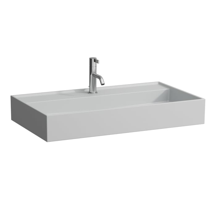 LAUFEN Kartell Aufsatzwaschtisch 80 x 46 cm, mit 1 Hahnloch, ohne Überlauf