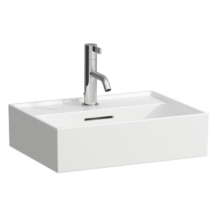 LAUFEN Kartell Handwaschbecken 45 x 34 cm, mit 1 Hahnloch, mit Überlauf