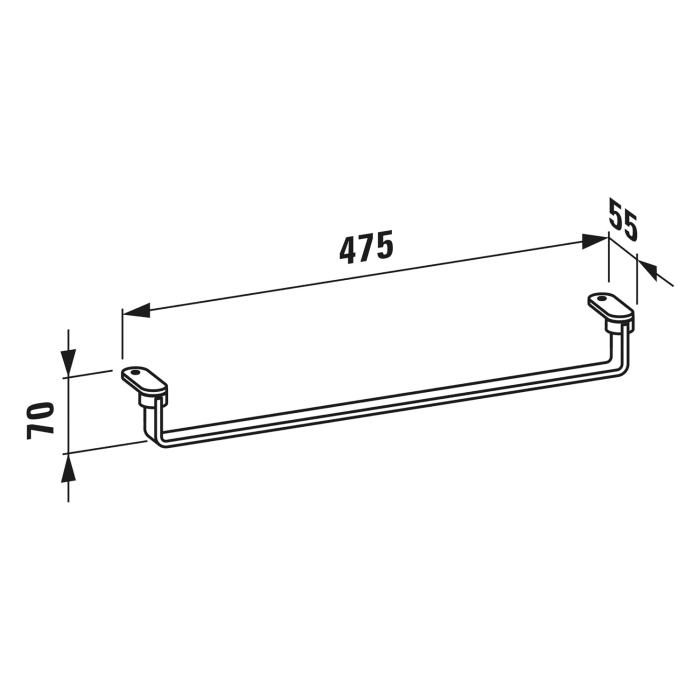 LAUFEN LANI Handtuchhalter / Reling 47,5 cm