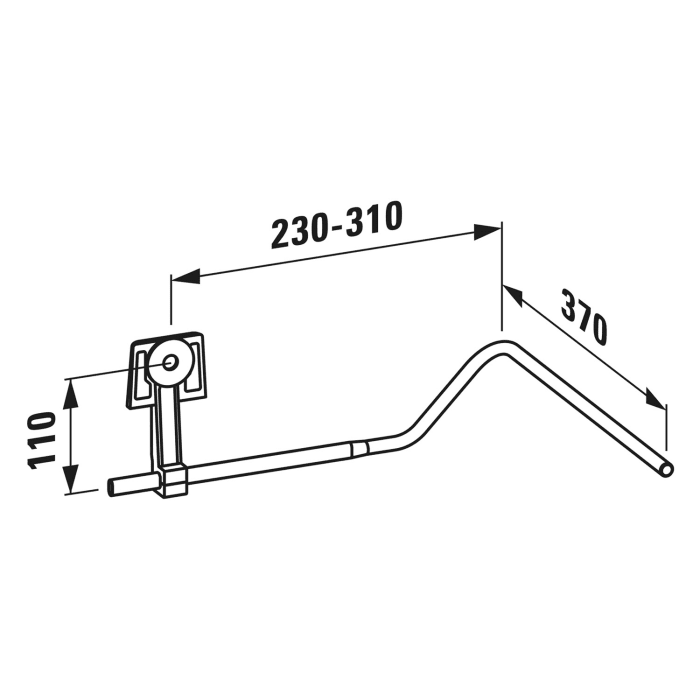 LAUFEN LANI Handtuchhalter lateral 32,5 cm, rechts