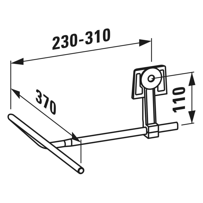 LAUFEN LANI Handtuchhalter lateral 32,5 cm, links