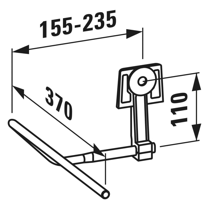 LAUFEN LANI Handtuchhalter lateral 24,5 cm, links