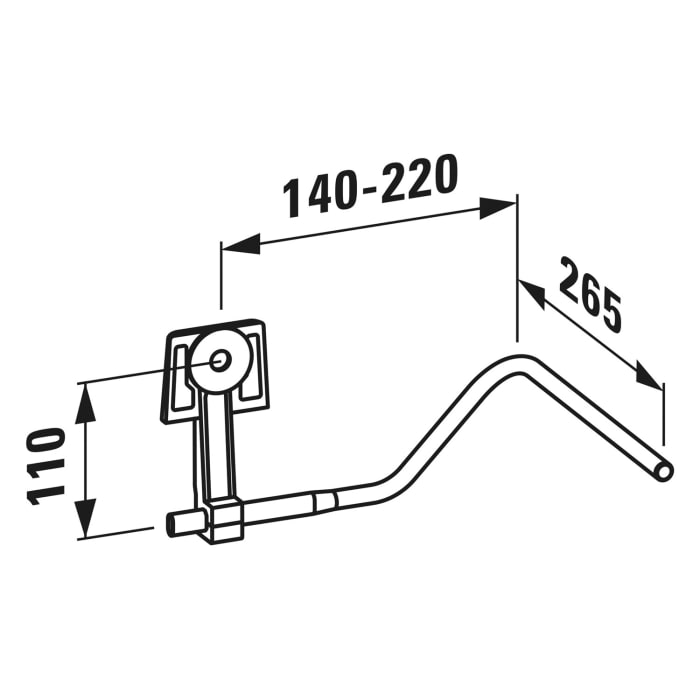 LAUFEN LANI Handtuchhalter lateral 23 cm, rechts