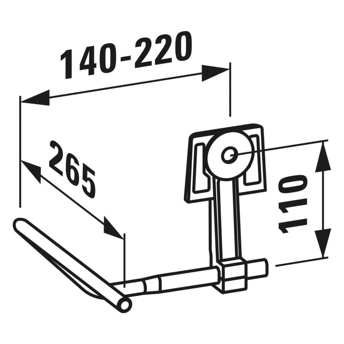 LAUFEN LANI Handtuchhalter lateral 23 cm, links
