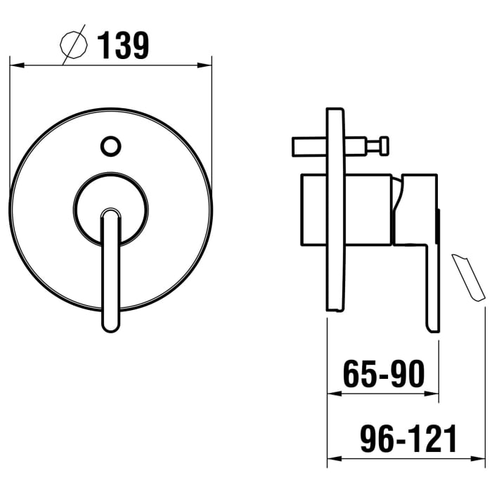 LAUFEN LUA Einhebel-Wannenmischer Unterputz