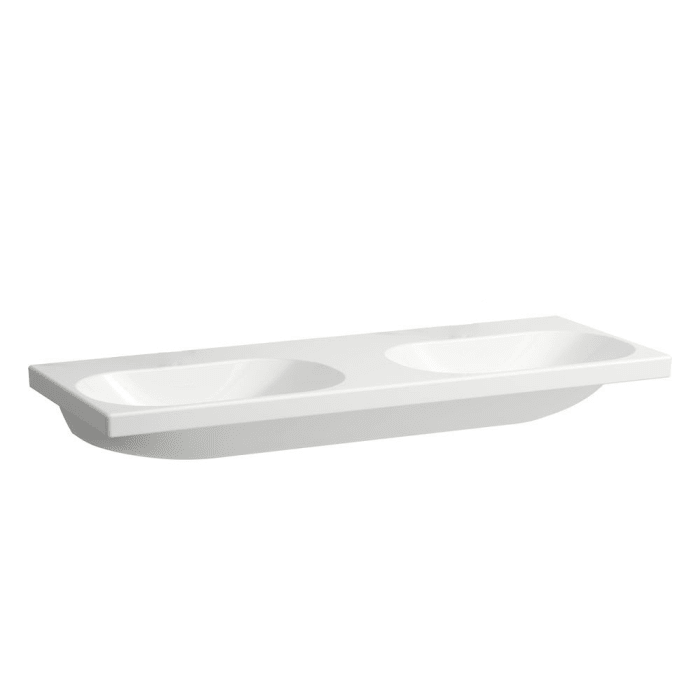 LAUFEN LUA Doppelwaschtisch 120 x 46 cm ohne Hahnloch, ohne Überlauf