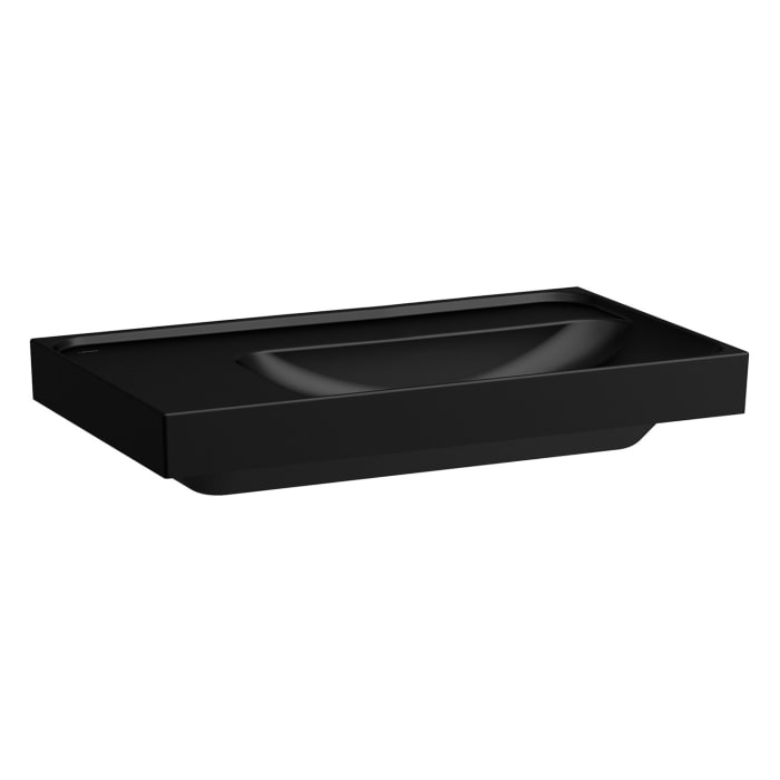 LAUFEN MEDA Waschtisch 80 x 46 cm, ohne Hahnloch und Überlauf, Ablage links