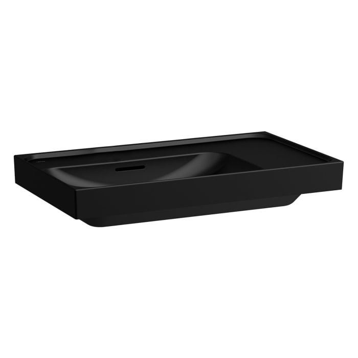 LAUFEN MEDA Waschtisch 80 x 46 cm, ohne Hahnloch mit Überlauf, Ablage rechts