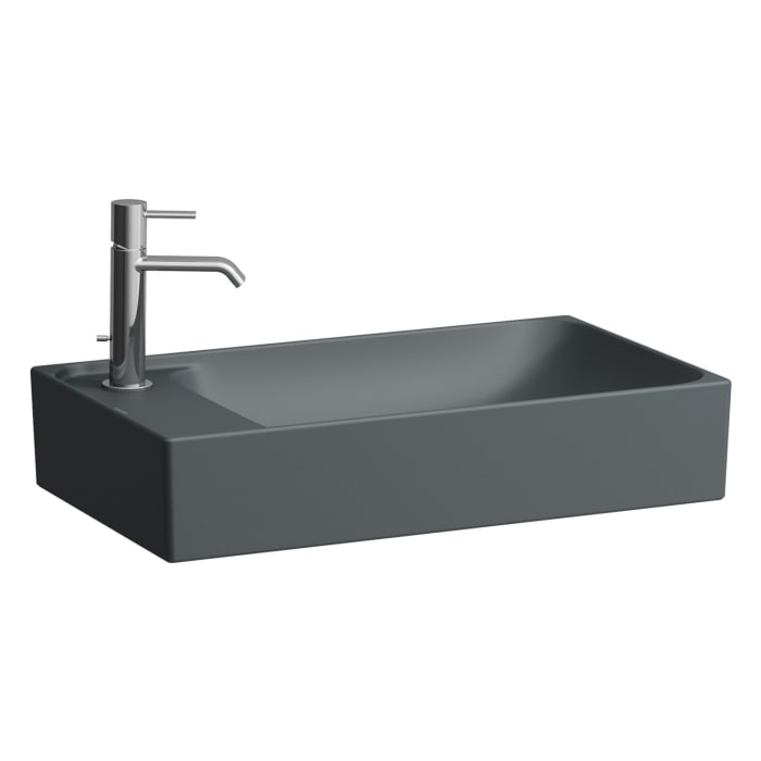 LAUFEN MEDA Aufsatzwaschtisch 60 x 35 cm, mit Hahnloch und Überlauf, Becken rechts