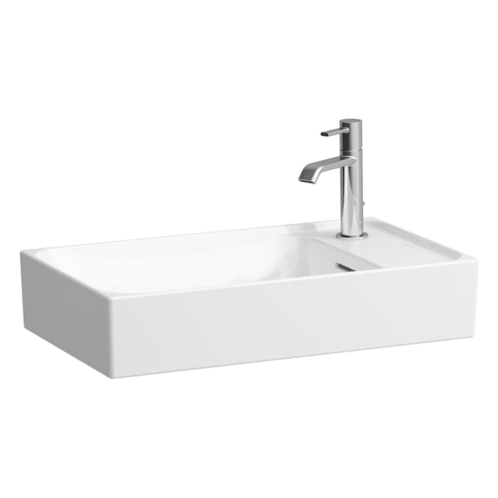 LAUFEN MEDA Aufsatzwaschtisch 60 x 35 cm, mit Hahnloch und Überlauf, Becken links