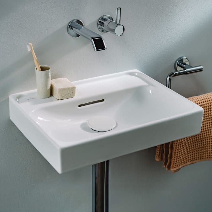 LAUFEN MEDA Handwaschbecken 45 x 35 cm, ohne Hahnloch mit Überlauf