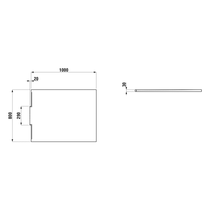 LAUFEN NIA Duschwanne 100 x 80 cm