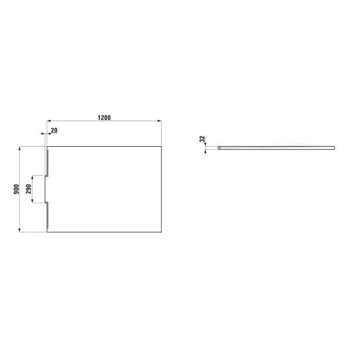 LAUFEN NIA Duschwanne 120 x 90 cm