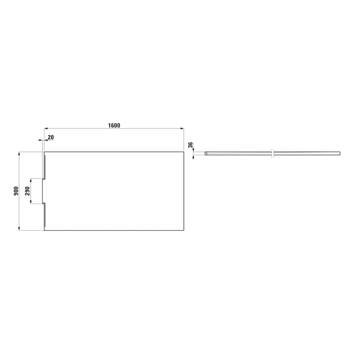 LAUFEN NIA Duschwanne 160 x 90 cm