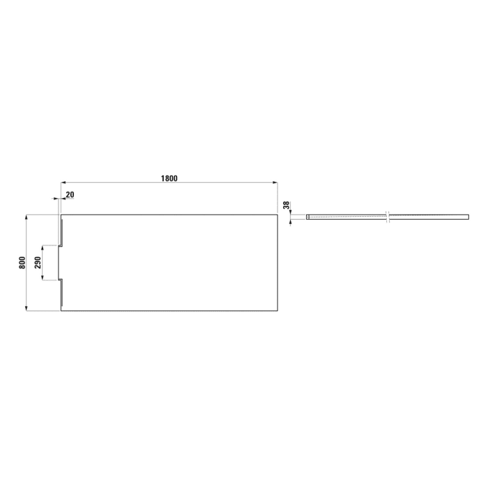 LAUFEN NIA Duschwanne 180 x 80 cm