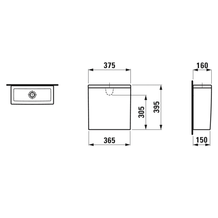 LAUFEN The New Classic Spülkasten zu Stand-WC, Wasseranschluss hinten