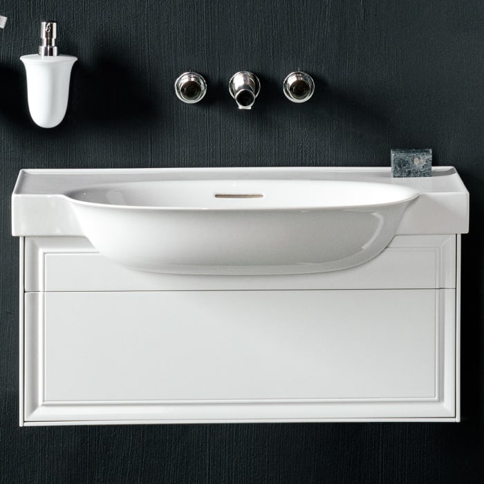 LAUFEN The New Classic Möbelwaschtisch 100 x 48 cm, ohne Hahnloch, mit Überlauf