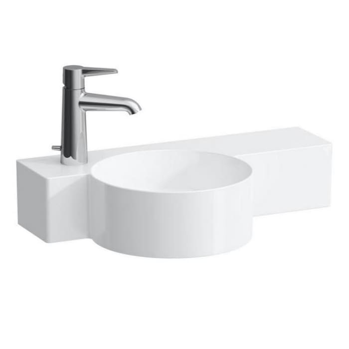 LAUFEN Val Handwaschbecken 55 x 31,5 cm, Ablage rechts, mit 1 Hahnloch, ohne Überlauf