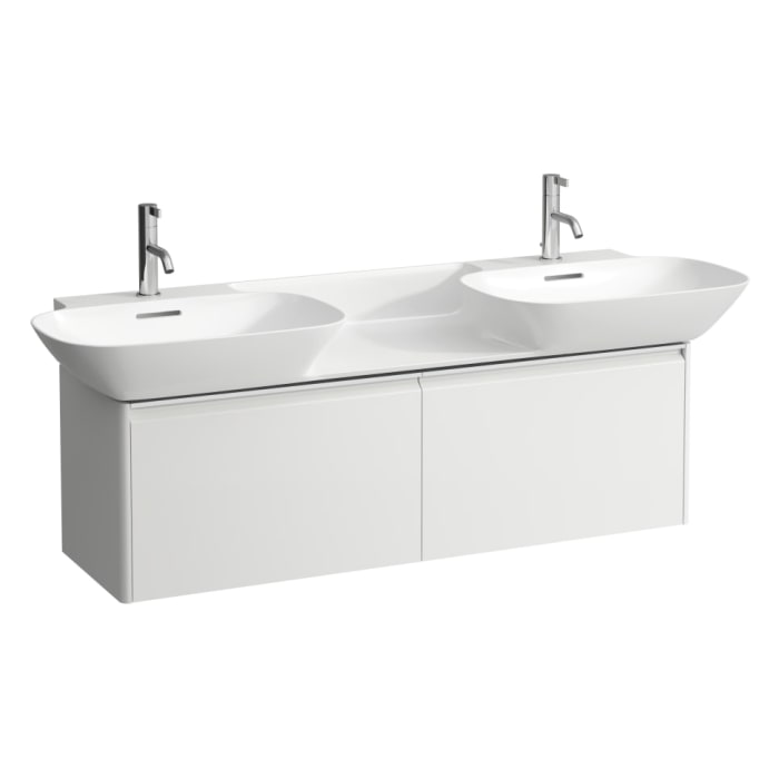 LAUFEN BASE für INO Waschtischunterbau 117 x 35 cm, 2 Schubladen, Griff eloxiert
