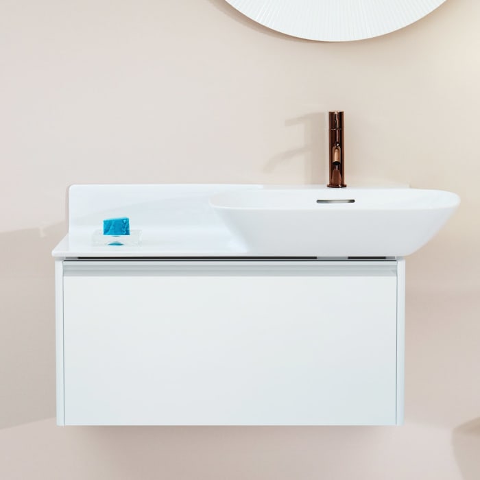 LAUFEN BASE für INO Waschtischunterbau 77 x 35 cm, 1 Schublade, Griff eloxiert