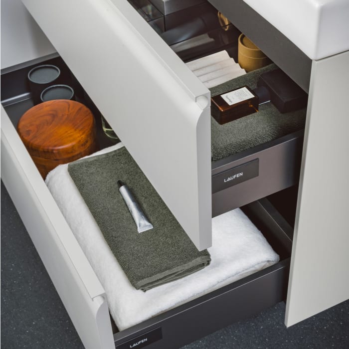 LAUFEN MEDA Waschtischunterschrank 77 cm mit 2 Auszügen
