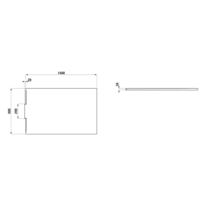 LAUFEN NIA Duschwanne 140 x 90 cm