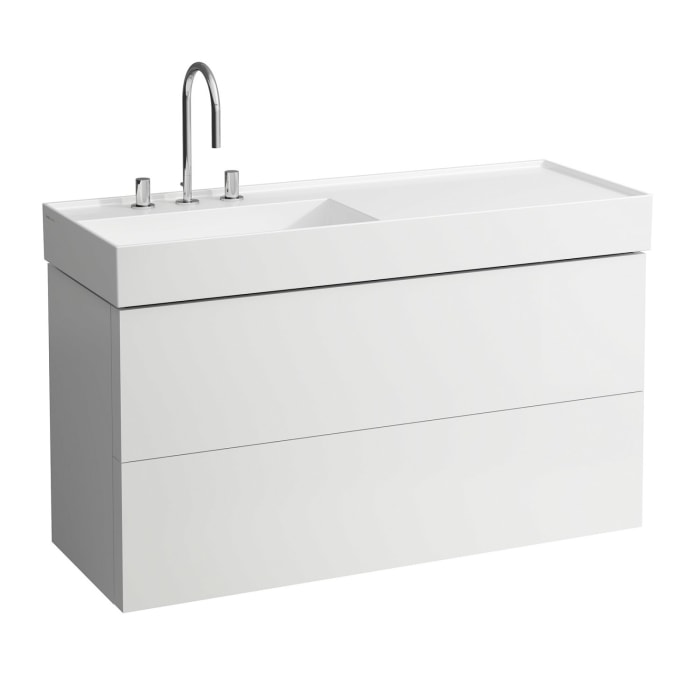 LAUFEN Kartell Waschtischunterbau 118 cm mit 2 Auszügen und Push & Pull Funktion