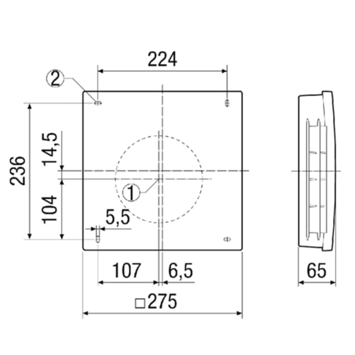 MAICO PPB 30K Komfortlüftung regenerativ Komplettset, funkgesteuert