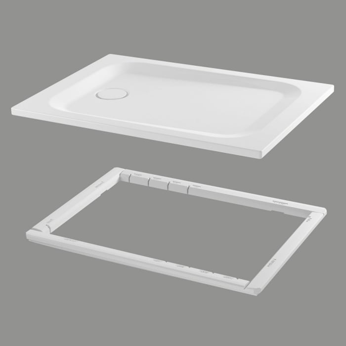 Bette Ultra Duschwanne superflach 130 x 100 x 3,5 cm mit Minimum-Wannenträger