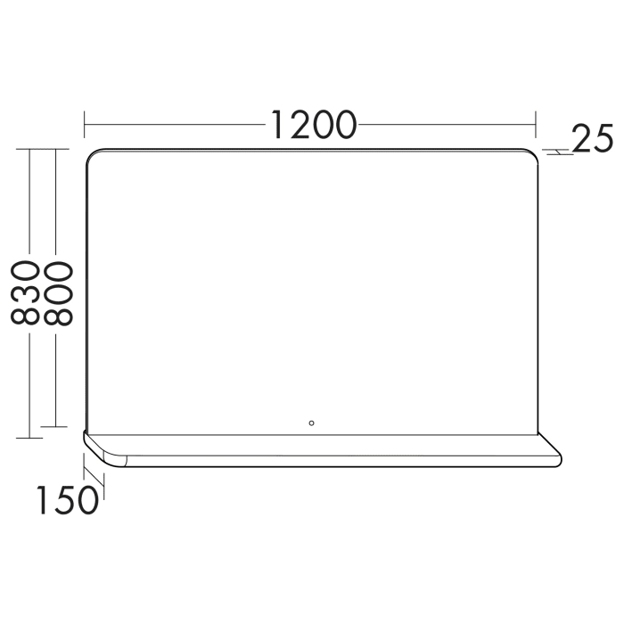 burgbad b:me Max Spiegel mit umlaufender LED-Beleuchtung, 120 cm