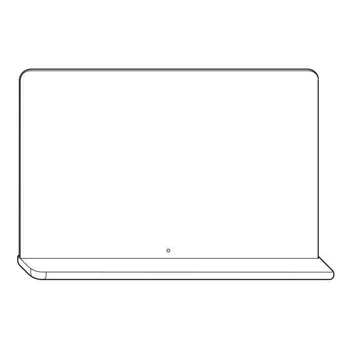 burgbad b:me Max Spiegel mit umlaufender LED-Beleuchtung, 120 cm