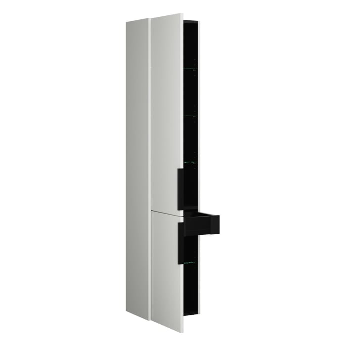 burgbad Eqio Hochschrank 35 x 32 x 176 cm Links, mit Griffleiste G0252