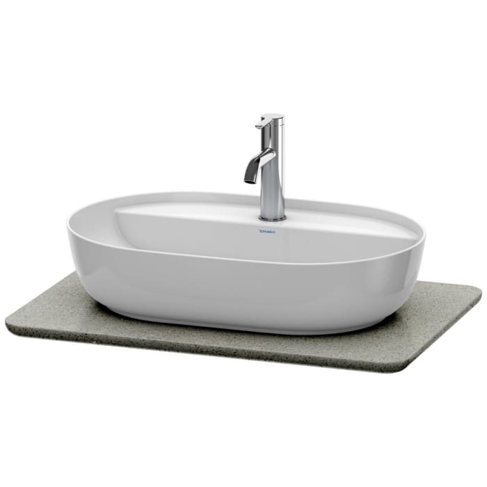 Duravit Luv Quarzsteinkonsole 98,8 x 47,5 cm mit 1 Ausschnitt