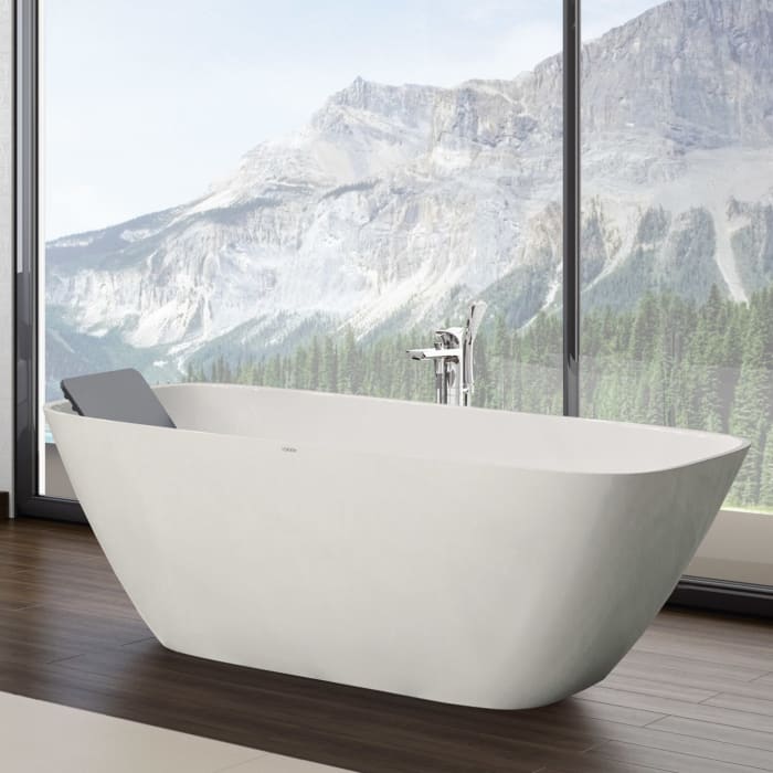 Hoesch Lasenia Oval-Badewanne 150 x 70 cm freistehend , Barrierefrei, flache Ausführung