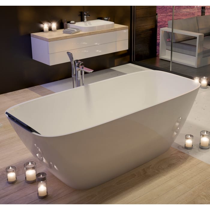Hoesch Lasenia Oval-Badewanne 150 x 70 cm freistehend , Barrierefrei, flache Ausführung