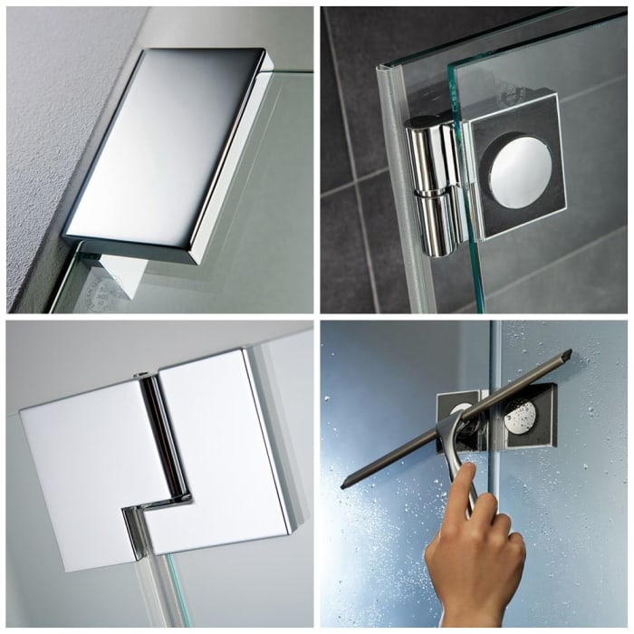 HSK K2 Pendeltür + Seitenwand Türanschlag links, mit Stangengriff 39 cm